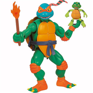 Teenage Mutant Ninja Turtles Action Figure With Flame <b>Torch</b> And <b>Mini</b> Figure Collectible Toy For Kids Ages 8 13 Years - Product Image 1