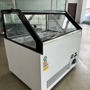Congélateur commercial pour supermarché avec porte en verre trempé, dégivrage <span class=keywords><strong>automatique</strong></span>, refroidissement par air, vitrine à crème glacée - Product Image 5