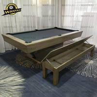 2025 Wanyaju Factory Tables de billard multi-jeux avec bancs 7FT 8FT 9FT Wood 3in1 Ensemble de tables de billard américain de qualité supérieure personnalisable