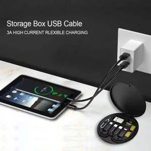 Kit de chargeur de téléphone portable 6-en-1 portable avec câble de données USB Type C de 0,2 m, gaine en nylon, kit de charge USB OTG pour téléphone portable de voyage - Product Image 3
