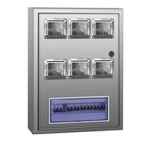 Boîtier métallique en acier inoxydable industriel, verrouillage à clé, antivol, résistant aux intempéries, triphasé, pour extérieur, boîte à compteur électrique