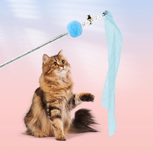 High Quality Funny fairy Stick <b>Cat</b> <b>Interactive</b> Teaser <b>Toys</b> Feather <b>Cat</b> Teaser Wand - Product Image 3