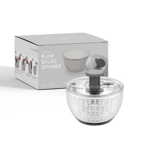 Sleek Black Eco Friendly Plastic <b>Salad</b> Spinner for Efficient Lettuce Vegetable Drying Home <b>Salad</b> <b>Tools</b> - Product Image 1