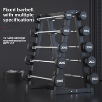 Barre de musculation fixe en uréthane de 20 kg pour la salle de sport, barre droite en caoutchouc, haltères, ensemble de barres de musculation