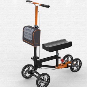 Andador con rueda para rodilla, ayuda para caminar con absorción de impactos, andador de una sola pierna, ayuda para rehabilitación de lesiones de tobillo, ayuda para la movilidad - Product Image 3