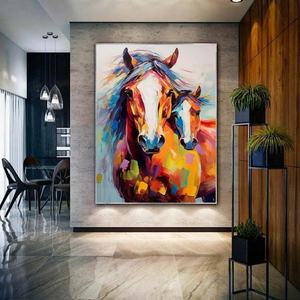 Arte Mural de Animales Realistas en Tono Neutro, Arte Decorativo Texturizado en 3D sobre Lienzo, Decoración del Hogar, Pintura al Óleo para Interiores - Product Image 3