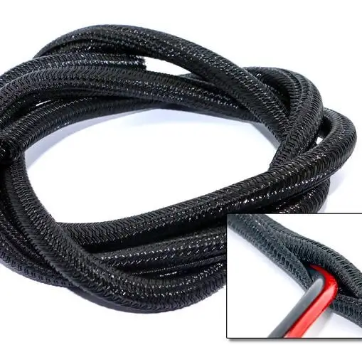 Гибкий пыленепроницаемый неопрен с застежкой-молнией нейлоновые кабельные втулки кабель для управления проводом рукав черный белый