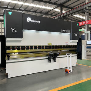 Prensa Plegadora Hidráulica CNC Automática de 4+1 Ejes, Nueva de Fábrica Hunsone, para Aluminio, Acero y Hierro - Product Image 1