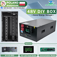 Kit de batterie LiFePO4 48V DIY avec boîte empilable 51.2V et BMS JK V19 pour système solaire domestique hors réseau - Stock UE