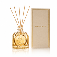 Diffuseur de parfum en verre rayé unique avec fenêtre en relief pour une fragrance d'ambiance luxueuse