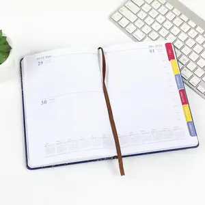 Customized A5 Pu Leather Cover Waterproof Custom Journals Notebooks Planners 2024 Calendars Dairy