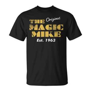 T-shirt original Magic Mike Birthday 1963, cadeau promotionnel d'anniversaire pour hommes - Product Image 1