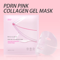 Masque Tissu PDRN ADN de Saumon Collagène Rose 28g 1 Unité Soin Coréen Hydratant Raffermissant Nuit pour Peaux Grasses Mixtes