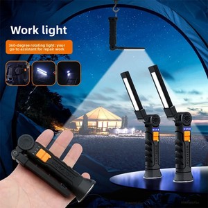 ไฟฉาย USB แบบชาร์จไฟได้แบตเตอรี่ในตัวไฟฉายแคมป์ปิ้งไฟ LED ทำงานพร้อมฐานแม่เหล็ก 5 โหมดสำหรับบ้านแคมป์ปิ้งกลางแจ้ง - Product Image 2