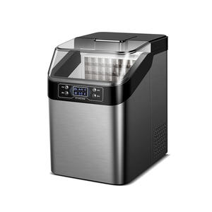 Nueva Máquina de Hielo Portátil Automática de Acero Inoxidable para Uso Comercial, Hotelero y Doméstico, Enfriada por Aire, Pequeña y Compacta - Product Image 1
