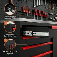 Gabinete de Herramientas Modular de Acero Resistente, Personalizable, OEM, Moderno, Combinado, con 12 Cajones, Cerradura con Llave, Capacidad de Carga de 1000 kg