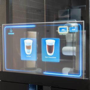 Machine à café et chocolat chaud en verre AI Retail avec service 24h/24 et 7j/7, garantie 1 an, 220-240V-EXPOCCINO - Product Image 1