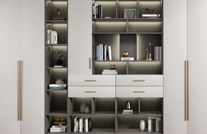 Sang Trọng Thợ Thủ Công Kệ Sách Lưu Trữ Tủ Tùy Chỉnh Hiện Đại Bằng Gỗ Tủ Sách Cho Cả Nhà Tích Hợp Nghiên Cứu Ánh Sáng Sang Trọng - Product Image 6