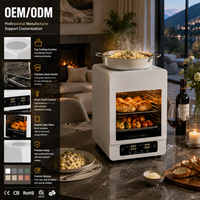 Four à convection intelligent 3-en-1 JingXin, friteuse à air, grille-pain, rôtissoire, multicuiseur pour la cuisson du poulet, des pizzas, des légumes, usage domestique, cuisine