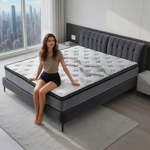 Matelas à ressorts ensachés en mousse matelassée confortable et moderne de taille King Queen en gros pour hôtel, école, hôpital - Product Image 1