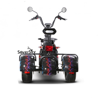 Scooter électrique à trois roues 2000W GPS étanche pliable avec batterie au lithium pour adultes Citycoco