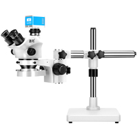 Microscope stéréoscopique trinoculaire à zoom 3,5x-100x avec caméra numérique pour la formation chirurgicale et la dissection