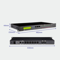 Processeur audio numérique 2 entrées 6 sorties Système audio professionnel Processeur audio multifonction