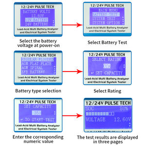 12v 24v carro bateria testador chumbo-ácido bateria analisador BT900 começar tipo bateria testador começar a carregar teste do sistema com impressora - Product Image 3