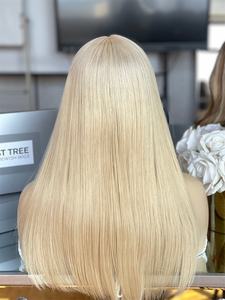 Cheveux timides livraison gratuite 21 pouces #1001 couleur Super légère couche 100% perruque de cheveux humains dentelle haut perruques juives - Product Image 4