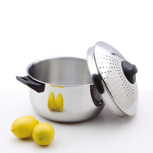 Casserole à pâtes en acier inoxydable de haute qualité avec couvercle passoire - Product Image 5