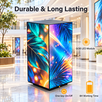 Écran publicitaire numérique portable en forme de cube LED sur mesure pour les expositions, la vente au détail et la promotion de produits