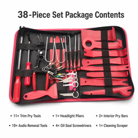 Kit d'outils de démontage de garnitures de voiture en nylon de 38 pièces, ensemble de démontage de panneaux de tableau de bord pour l'intérieur de la voiture et l'installation audio
