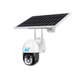 감시 Sim 카드 보안 야외 보안 Solaire 전원 무선 카메라 5W 태양 전지 패널 4G LTE Ip Camara Ptz Cctv