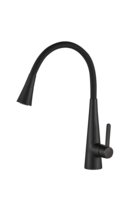 Robinet mélangeur d'évier de cuisine en acier inoxydable brossé couleur bronze avec douchette extractible en silicone flexible