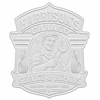 Plaque Métallique Vintage Harrison's Garage, Décoration Murale pour Atelier de Réparation Automobile, Plaque en Étain Embossée, Fournisseur Direct d'Usine OEM Personnalisé