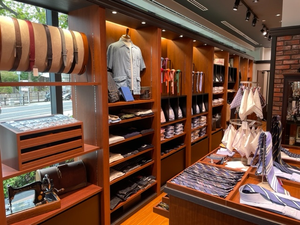 Ropa al por menor Nueva moda Sastrería Diseño de interiores Boutique Hombre Tienda Diseño Exhibición Hombres Ropa Bastidores Sastrería Nombre - Product Image 6