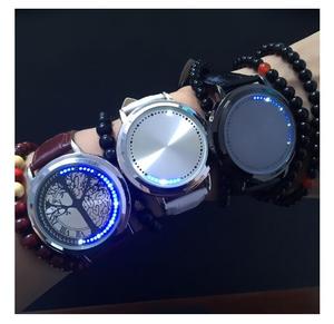 2024 da dây đeo màn hình cảm ứng kỹ thuật số Đồng hồ reloj unisex khái niệm Sáng Tạo Cuộc sống cây LED ánh sáng đồng hồ - Product Image 2