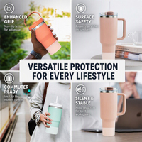 Protège-fond de bouteille en silicone réutilisable, résistant aux chocs et à la chaleur, manchon de protection en silicone pour bouteille, protège-gobelet en silicone