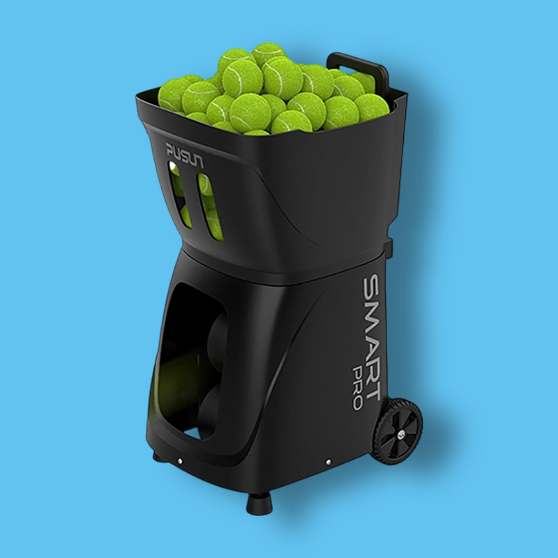 Pusun PT Smartpro Professional Portable Lightweight Tennis Ball Machine Automatic Feeder Adjustable Speed Spin Control Lithium