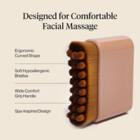 Brosse faciale de drainage lymphatique améliorée en usine, avec poils de 0,075 mm, brosse sèche pour le visage, outil de massage Gua Sha pour le drainage lymphatique