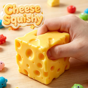 1 pièce Squishy anti-stress jaune en forme de fromage, jouet sensoriel alimentaire original, anti-stress pour les mains, type <span class=keywords><strong>Vaseline</strong></span>, balles anti-stress pour adultes - Product Image 5