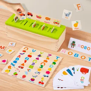 Деревянные игрушки Монтессори, обучающая деятельность, Сортировочная коробка, коробка для сортировки и подбора цветов для детей