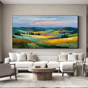 Pintura al Óleo de Paisaje Tradicional, Escena Colorida, Arte de Pared en Lienzo Hecho a Mano para Decoración de Apartamentos Urbanos, Hoteles y Salas de Estar - Product Image 6