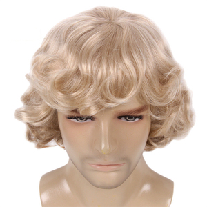 Perruque blonde <span class=keywords><strong>chauve</strong></span> pour hommes <span class=keywords><strong>Coiffure</strong></span> complète E-commerce transfrontalier Perruque à mécanisme en fibre chimique Kasi japonaise haut de gamme - Product Image 2