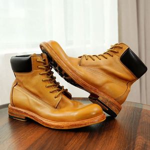 Chaussures Derby en cuir pleine fleur de haute qualité, style rétro, cuir froissé lavé, semelle en cuir véritable, style britannique décontracté - Product Image 5