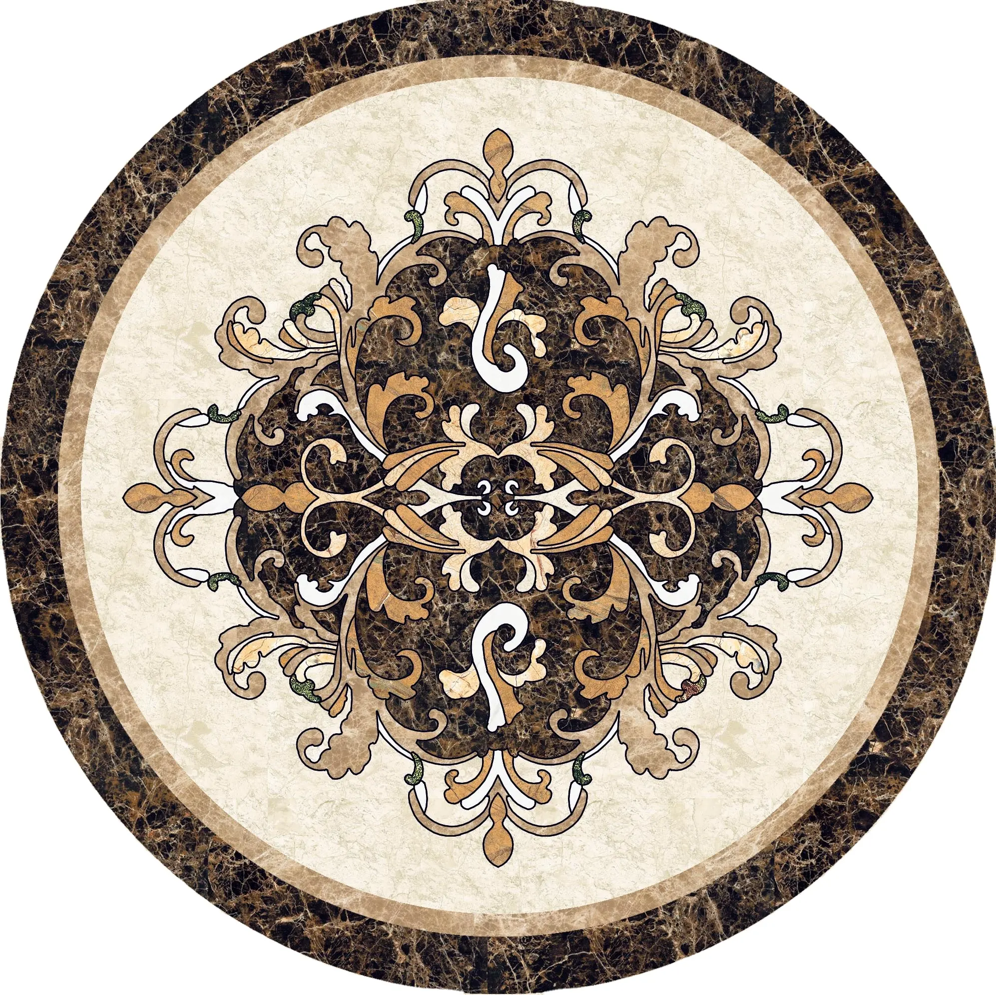 Customized water jet medallion inlay granite, Marble inlay flooring design, Waterjet inlay tiles