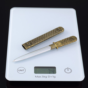 Modello di Arma Antica in Stile Cinese, Coltello Peonia 16cm, Coltello per Aprire Lettere, Spada Giocattolo Non Aperta, Regalo Decorativo per Collezione Casa - Product Image 4