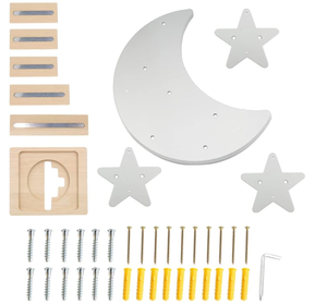 Tonies Starter Figures Moon 3 Stars Design Boîte à musique compatible magnétique Chambre de bébé pour enfants Étagère <span class=keywords><strong>Toniebox</strong></span> en bois - Product Image 3
