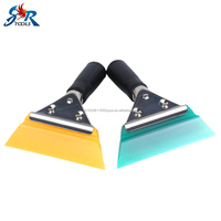 Raclette multifonctionnelle pour vitres de voiture, spatule en acier inoxydable avec lame en caoutchouc tendon de bœuf, raclette à eau, outil pour film de voiture