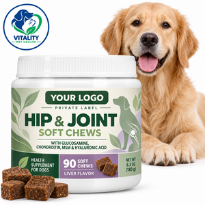 90 Unidades de Golosinas Masticables para la Salud de las Articulaciones de Perros, con Glucosamina, Condroitina, MSM, Ácido Hialurónico, Sabor a Hígado, para Apoyar la Movilidad - Product Image 1